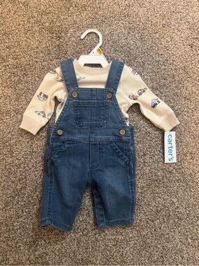 Carter's Dark Blue Denim Infant Overalls